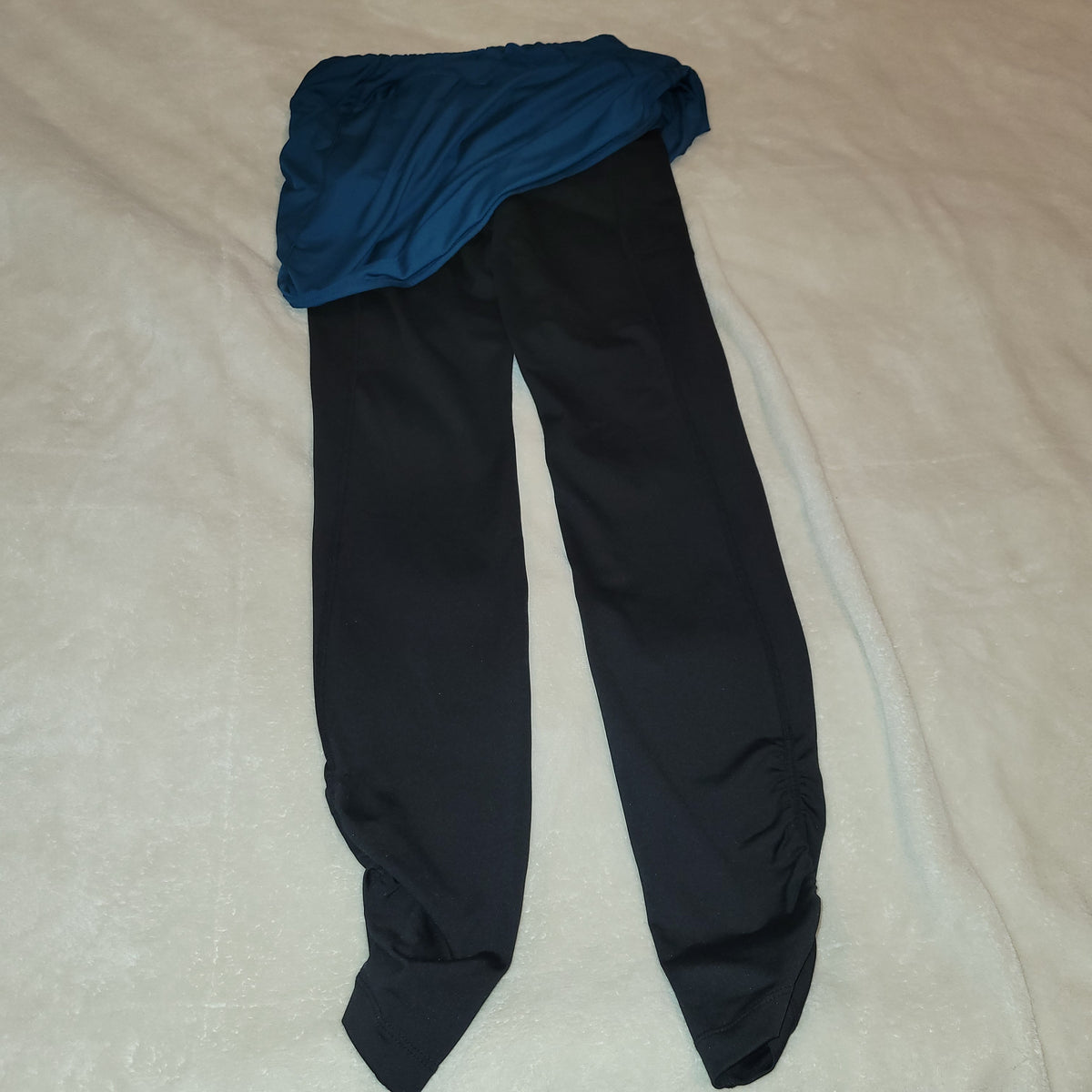 Skirt Sports Wrap Around Skirt Leggings Teal Extra Small