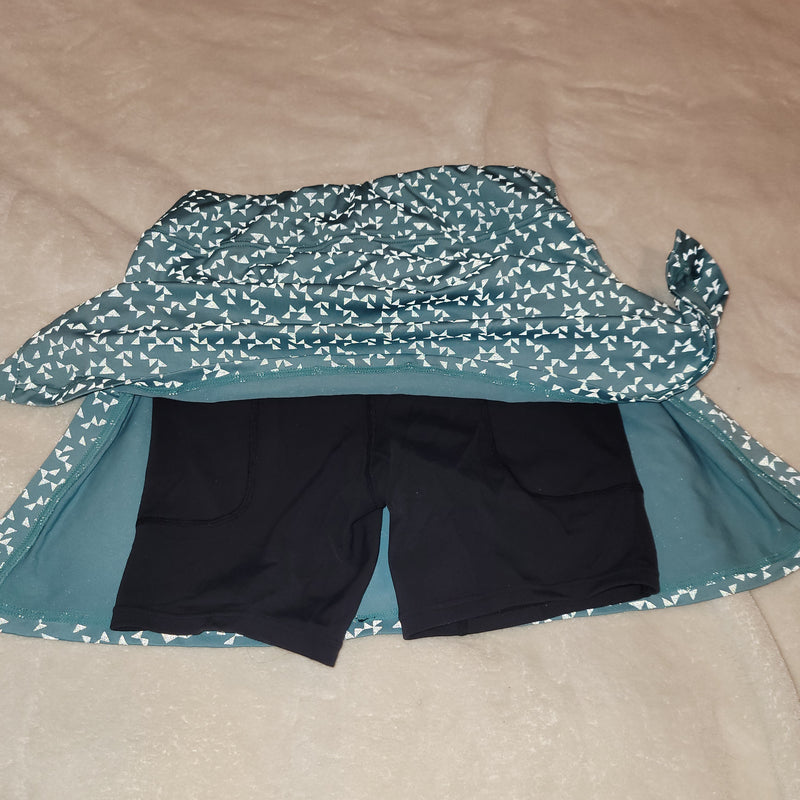 Skirt Sports Reflective Gym Girl Skirt Teal Extra Small