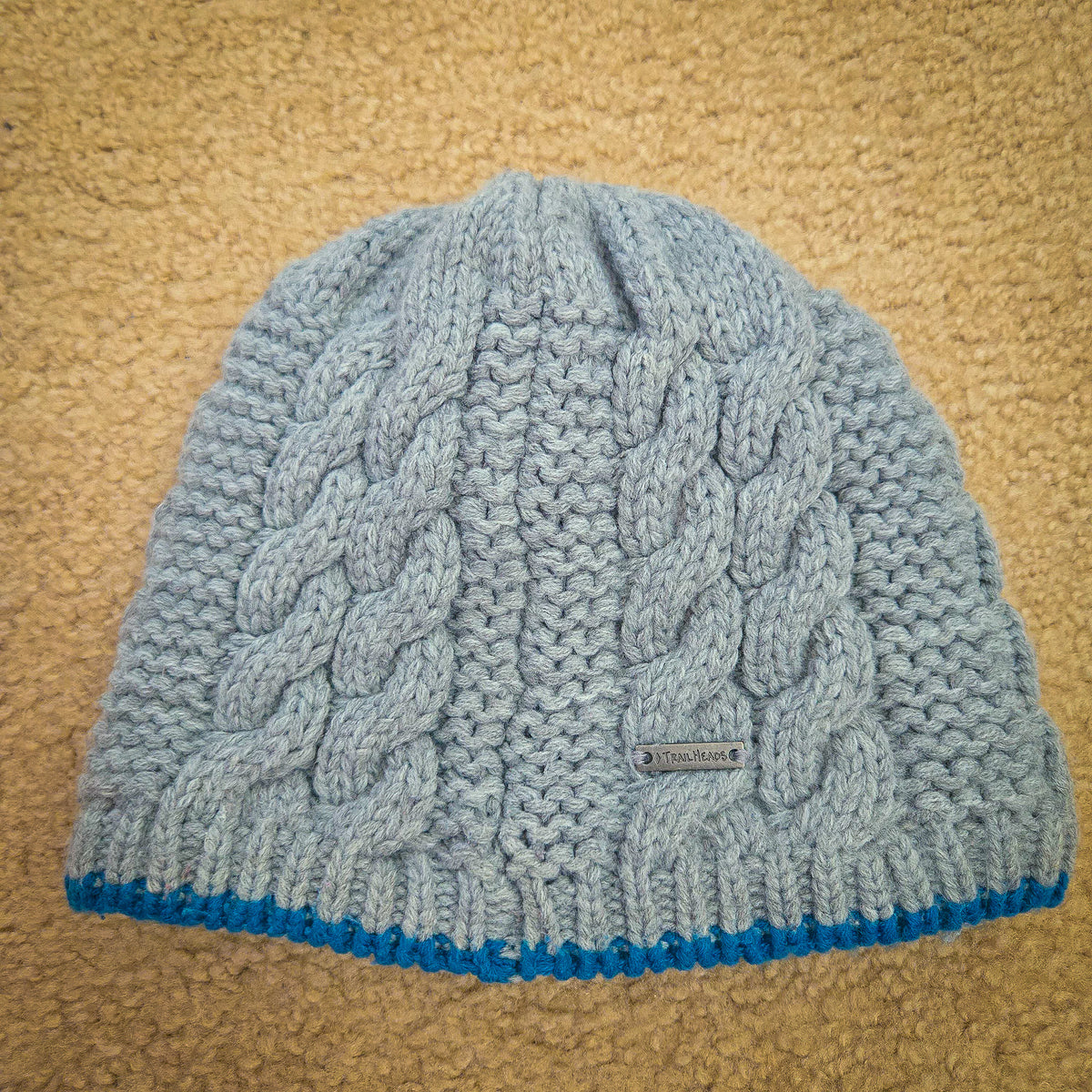 TrailHeads Cable Knit Winter Beanie with Fleece Lining - One size