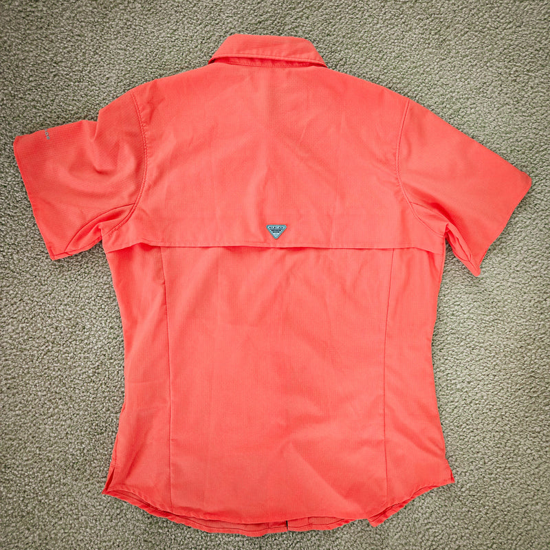 Colombia Hiking Shirt | Small | Snap Buttons | Pocket | Back Vent | Sun Protection