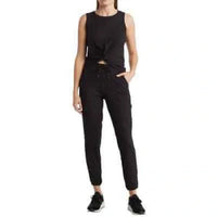 NWT 90 DEGREE BY REFLEX Women’s Waverly 2 Piece Tank & Joggers Set, Black, XXL