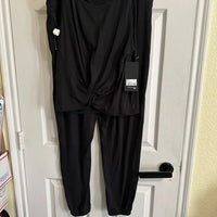 NWT 90 DEGREE BY REFLEX Women’s Waverly 2 Piece Tank & Joggers Set, Black, XXL