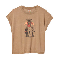 Cowgirl Relaxed Tee | Coyote Brown