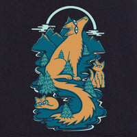 Fox Family Hoodie Dress // Black