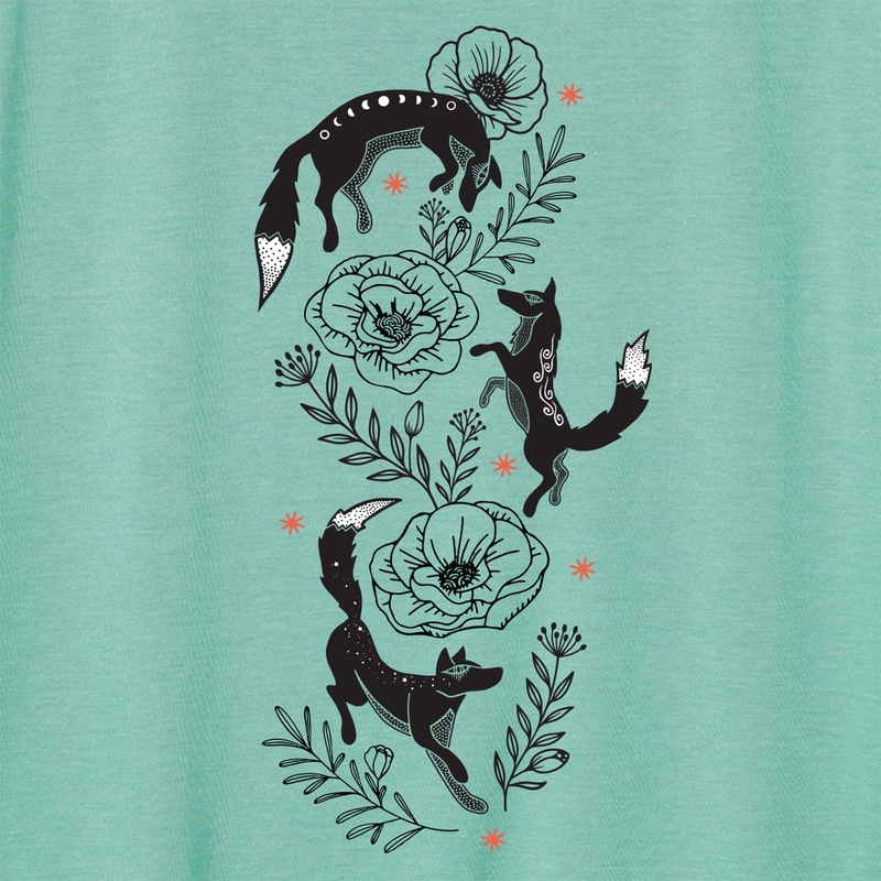 Fox Flowers Relaxed Tee | Preorder