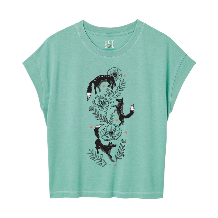 Fox Flowers Relaxed Tee | Preorder