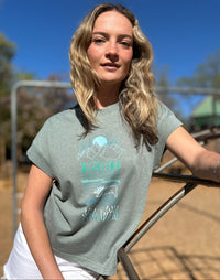 Moose Relaxed Tee | Sage - Preorder