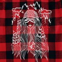 NEW Ski Girl Buffalo Plaid Button Down Shirt - Women's