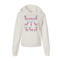 Reindeer Mid Length Womens Hoodie