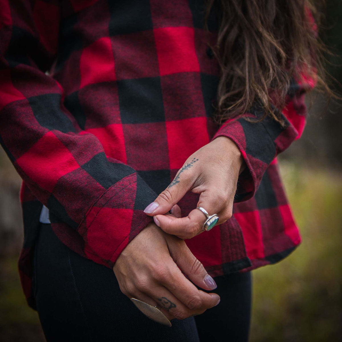 NEW Ski Girl Buffalo Plaid Button Down Shirt - Women's