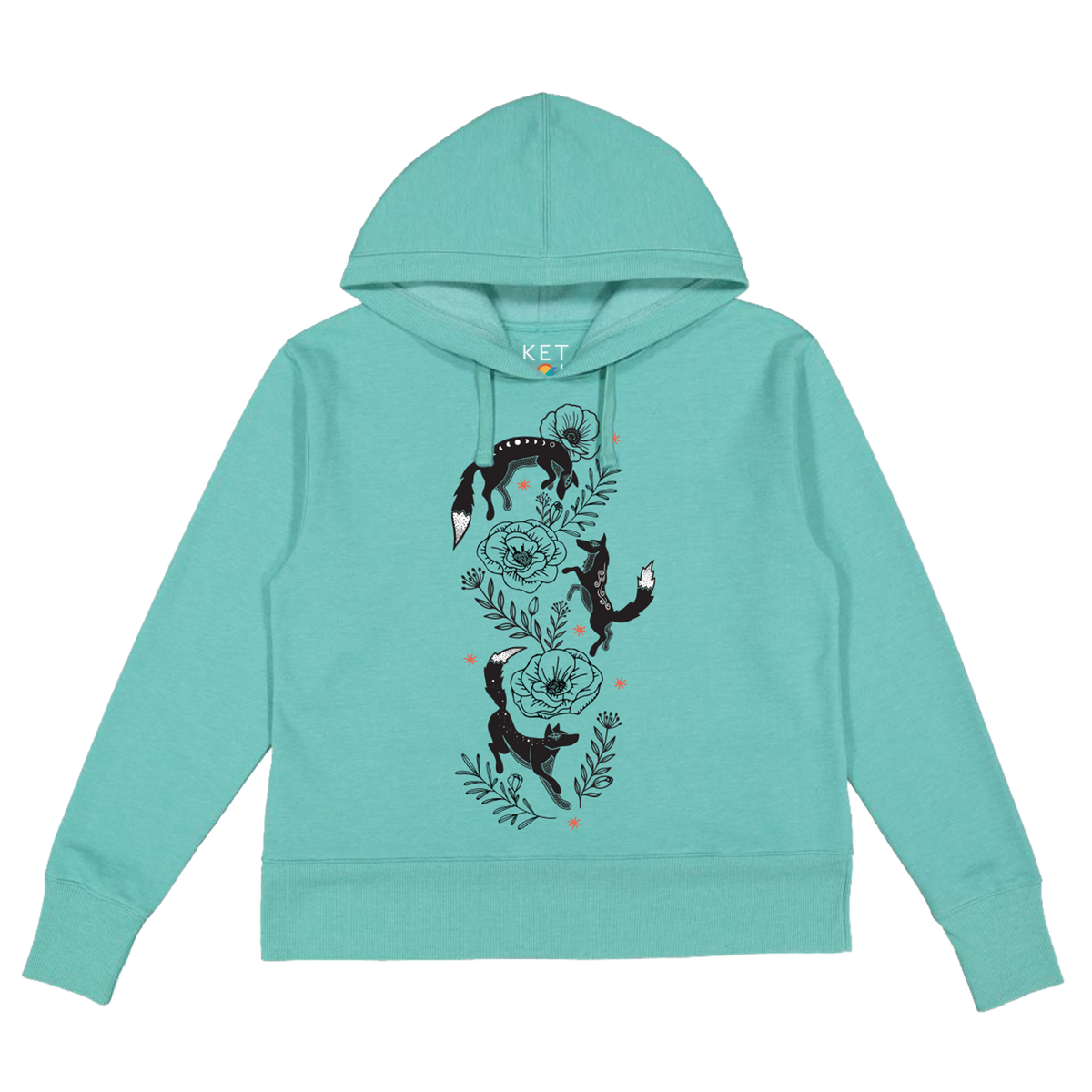 Fox Flowers Everywhere Hoodie - Preorder