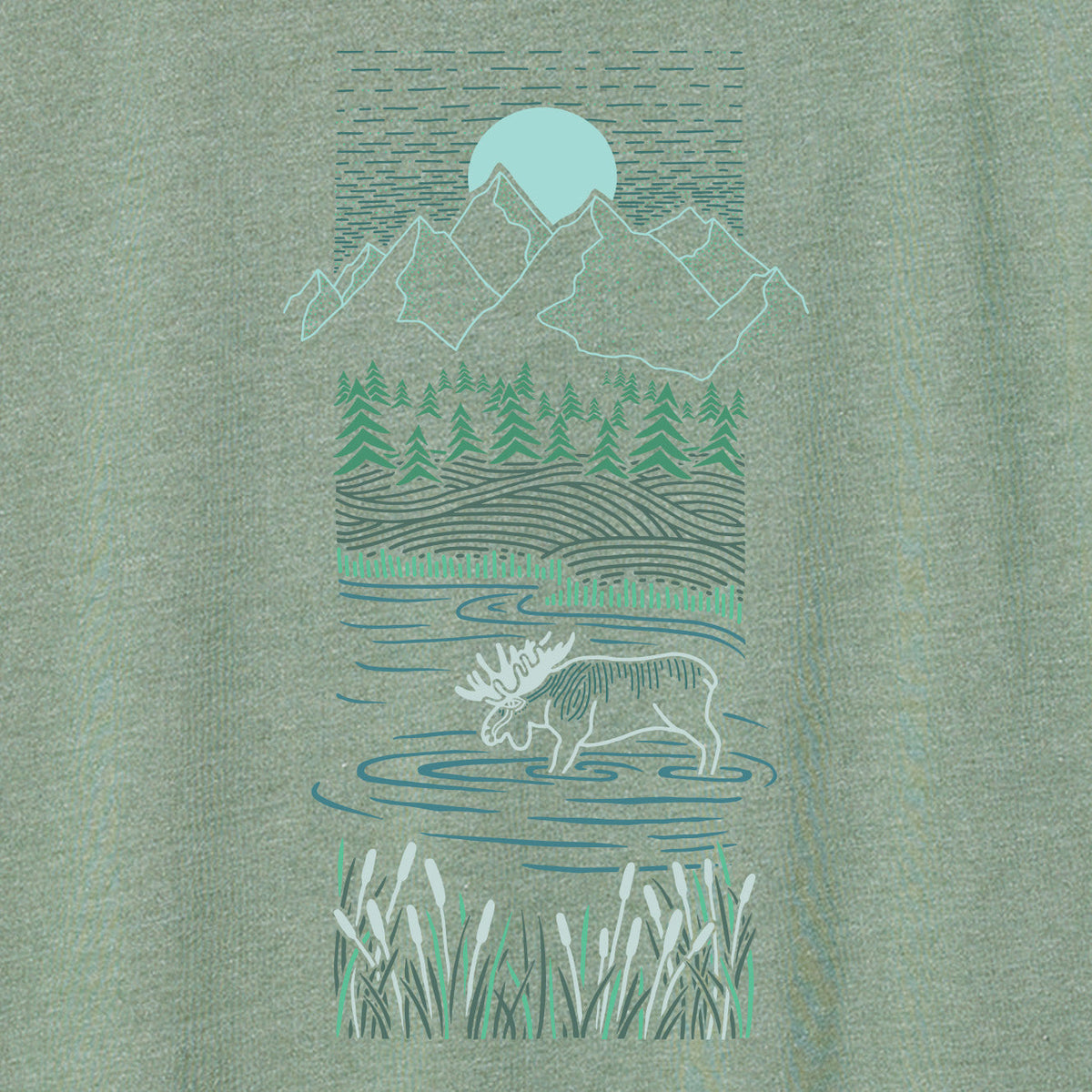 Moose Relaxed Tee | Sage - Preorder
