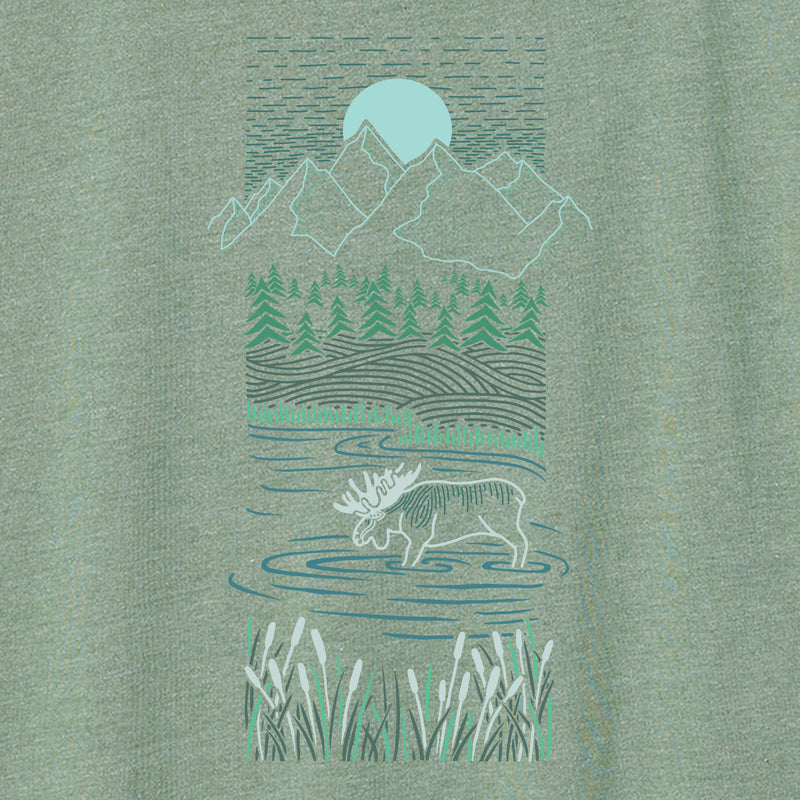 Moose Relaxed Tee | Sage - Preorder