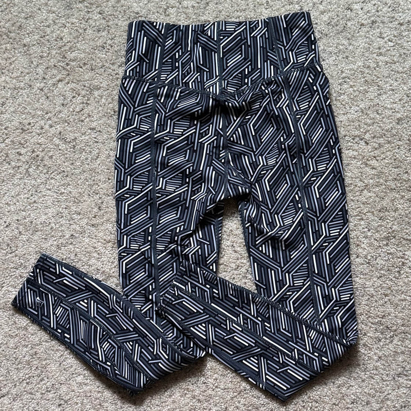 Skirt Sports All In High Rise Leggings - black, white and grey print - XS