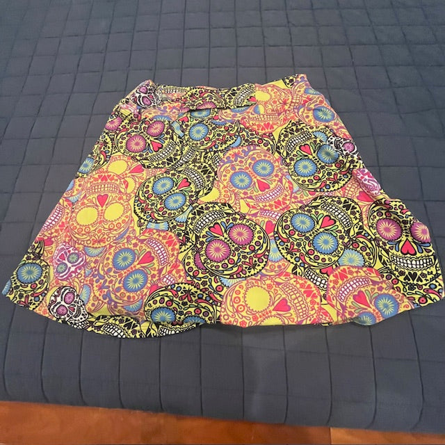 Dona Jo Skulls Skirt - Size One (Small)