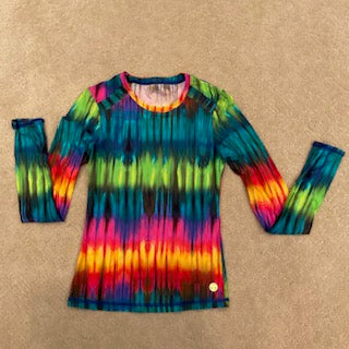 Trina Turk Long Sleeved Tie-Dye Top Size Medium