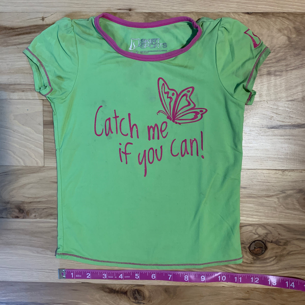 Skirt Sports Kids Catch Me If You Can Tee - Lime - Small 6/6x