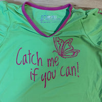 Skirt Sports Kids Catch Me If You Can Tee - Lime - Medium Girls 7/8