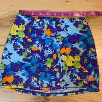 Skirt Sports Kids Skirt with Shorties - Blue Splatter - Small Girls 6/6x