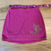 Skirt Sports Kids Skirt with Shorties - Pink & Green - Small Girls 6/6x