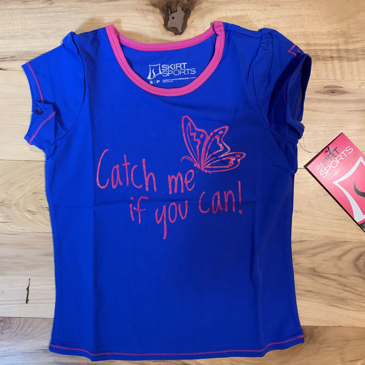 Skirt Sports Kids Catch Me If You Can Tee - Blue - Small 6/6x