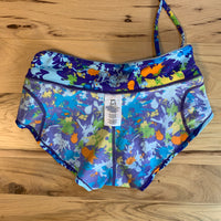 Skirt Sports Tri Bikini Bottom - Blue Splatter - Small