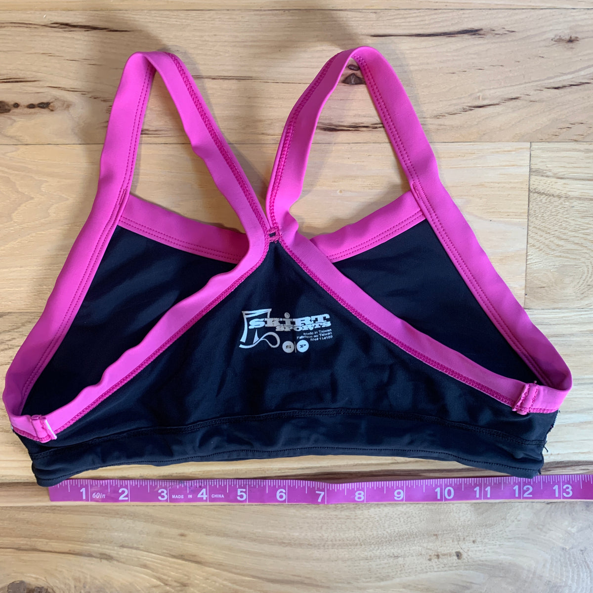 Skirt Sports Brakini Top - Black/Pink - Small