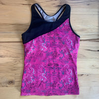 Skirt Sports Tri Tank - Pink Tattoo Print - Small