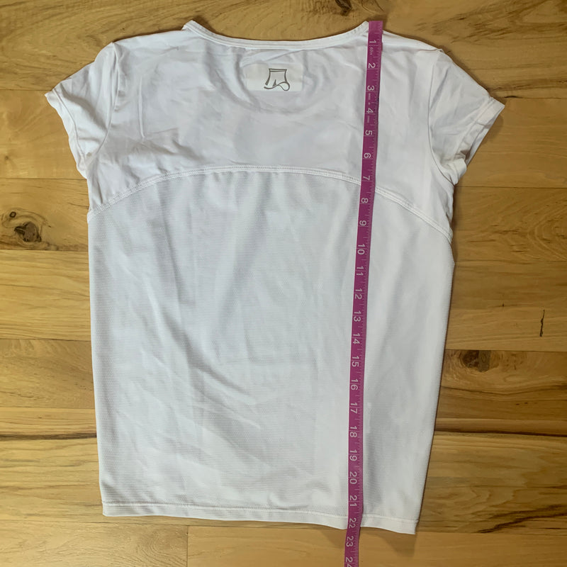 Skirt Sports Cap Sleeve Tee - White - Small