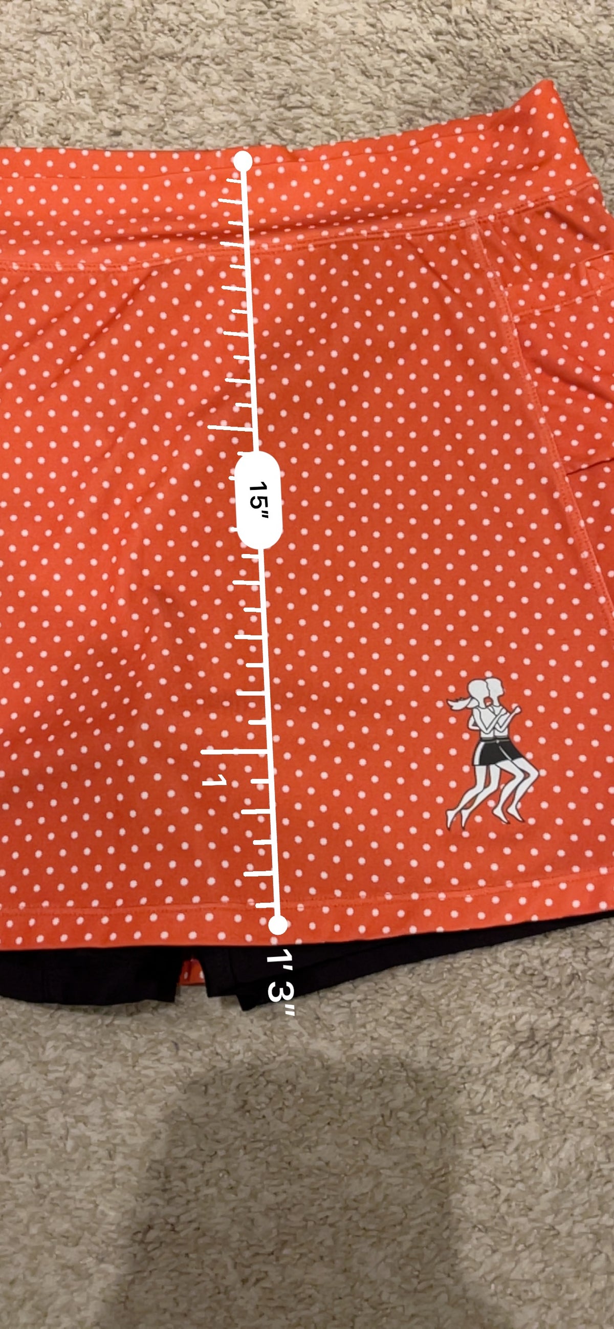 Running Skirts Orange Polkadot