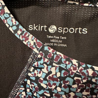 Skirt Sports Take Five Tank, Blue Mineral Print, Size Medium