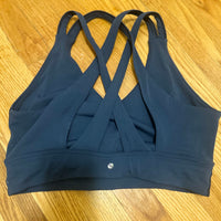 Skirt Sports All In Bra, Size Medium, Navy Blue