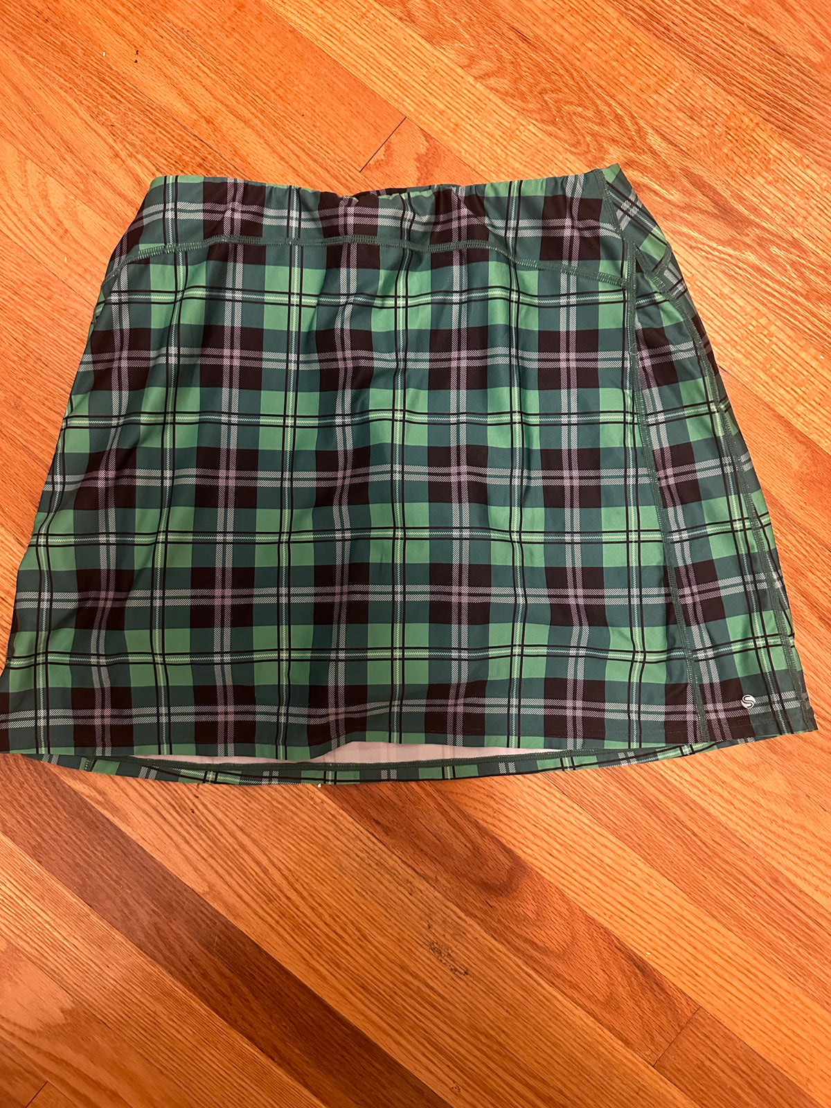 Skirt Sports Happy Girl Skirt, Size L, Green Plaid