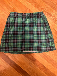 Skirt Sports Happy Girl Skirt, Size L, Green Plaid