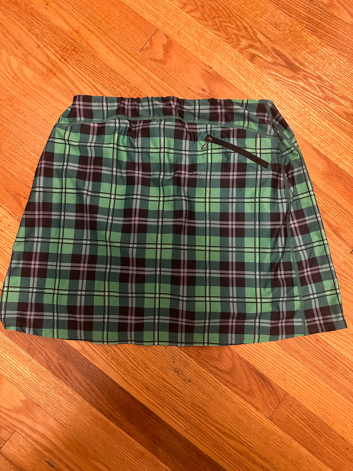 Skirt Sports Happy Girl Skirt, Size L, Green Plaid