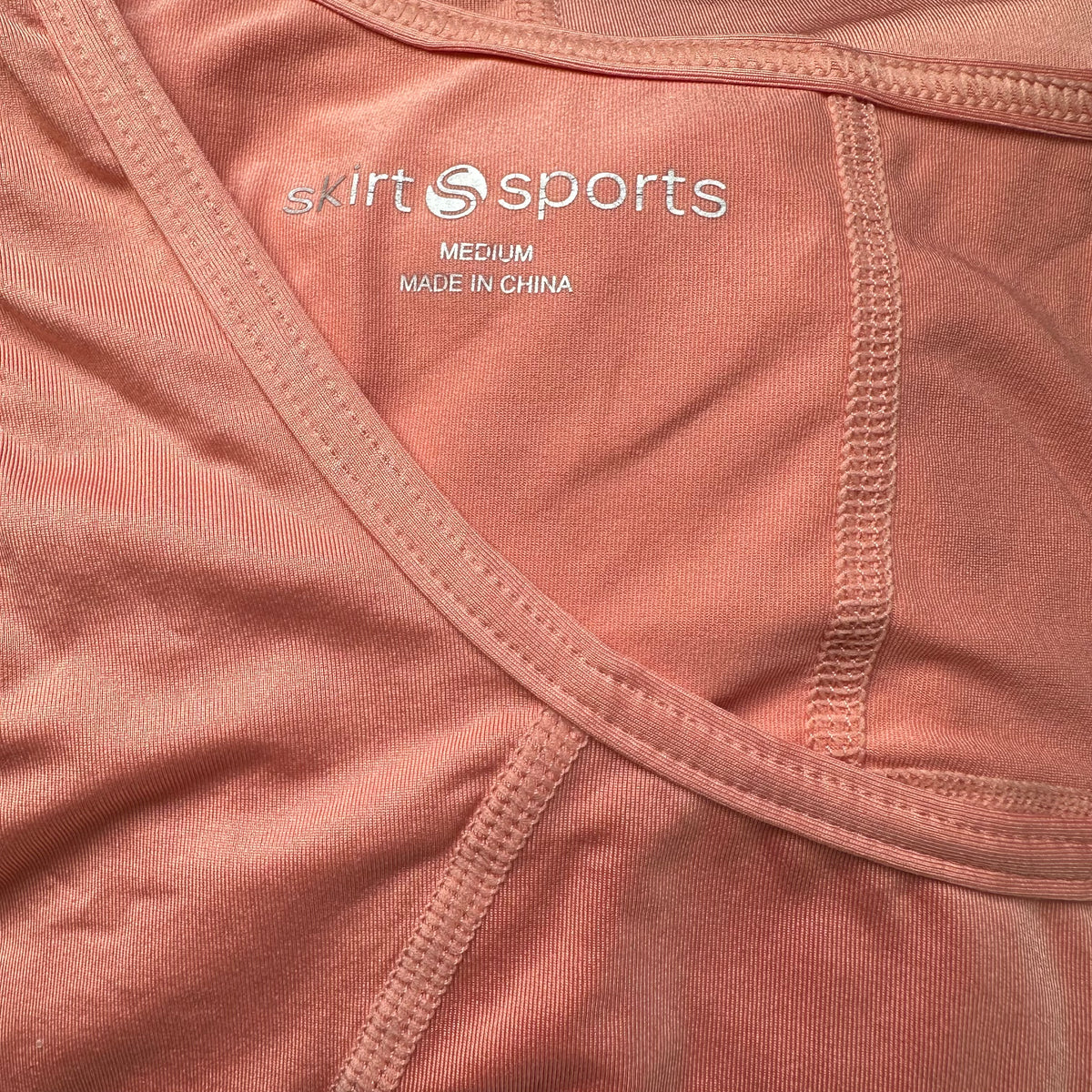 Skirt Sports Tank Top, Size M, Peach