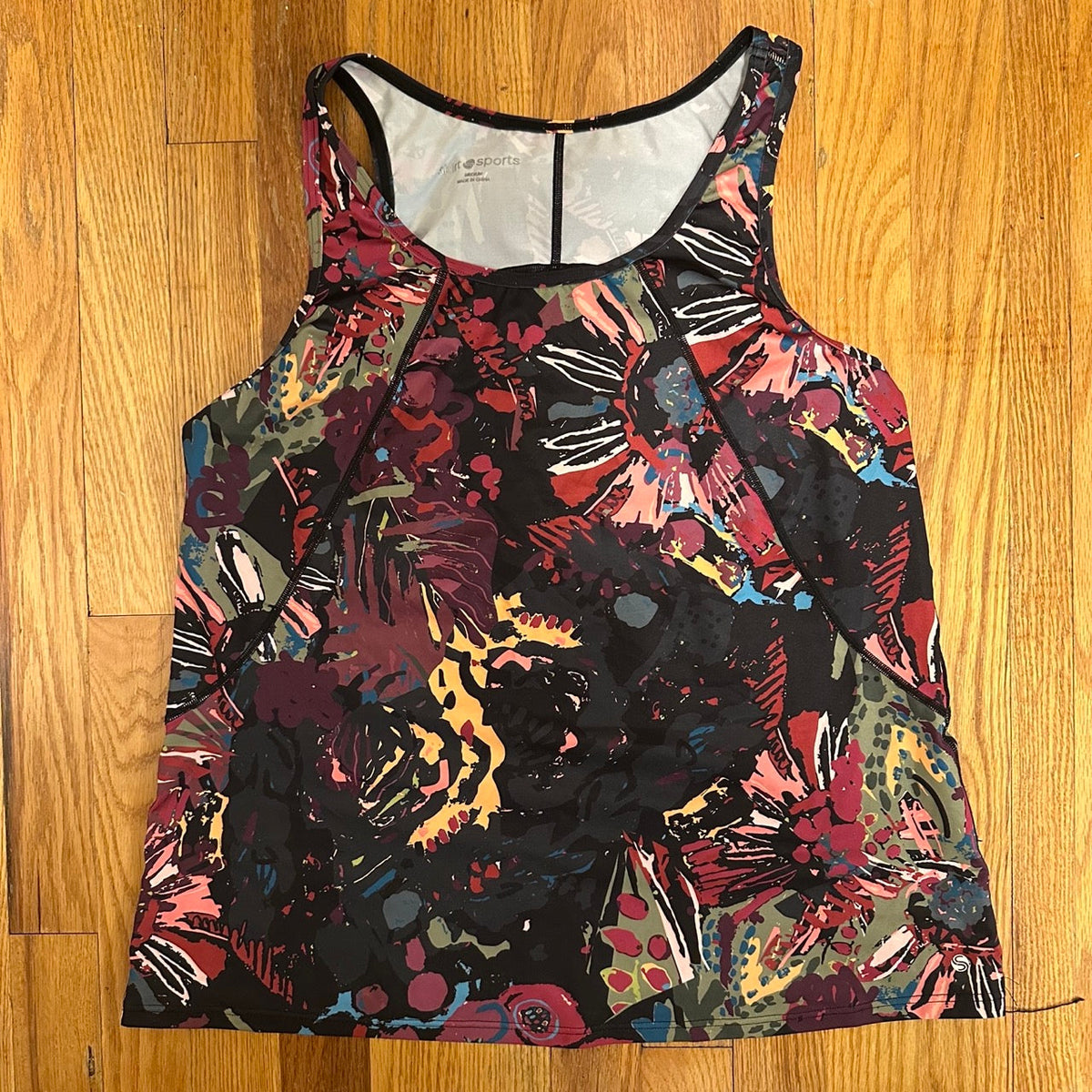 Skirt Sports Take 5 Tank, Bloom Print, Size M