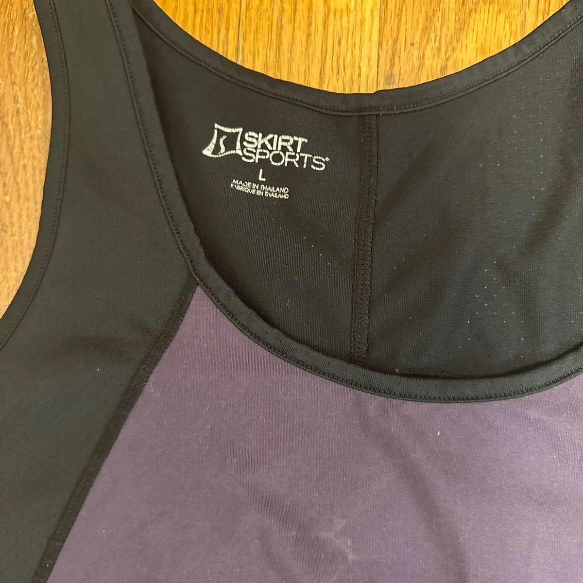Vintage Skirt Sports Take 5 Tank, Plum and Black, Size L