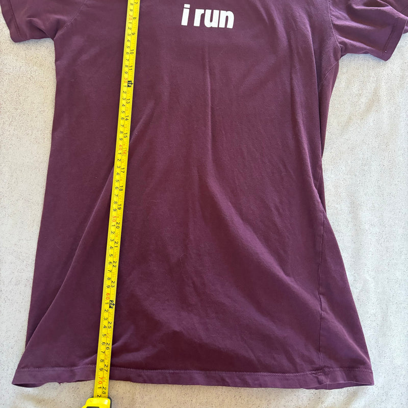 I Run T-shirt, X-Large maroon