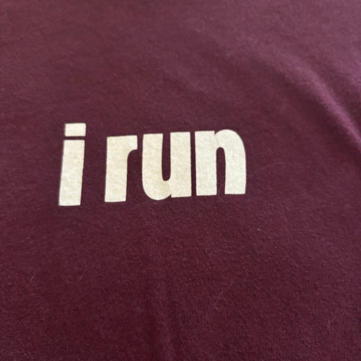 I Run T-shirt, X-Large maroon