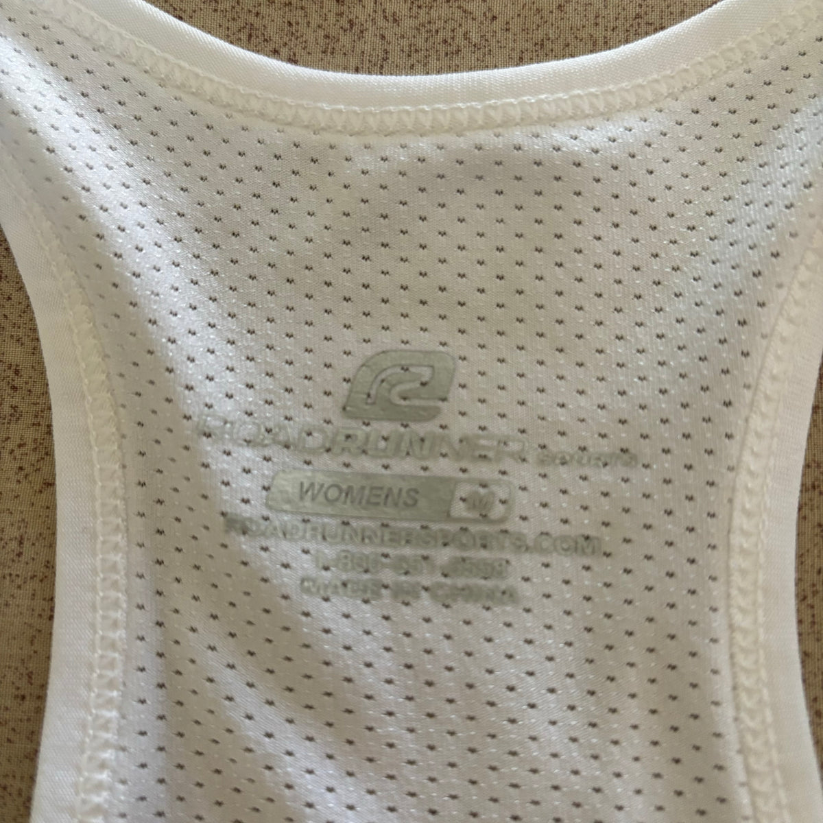 White Roadrunner tank top medium