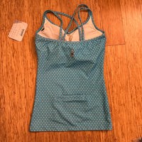 Running Skirts Strappy Tank: Blue Polka dot