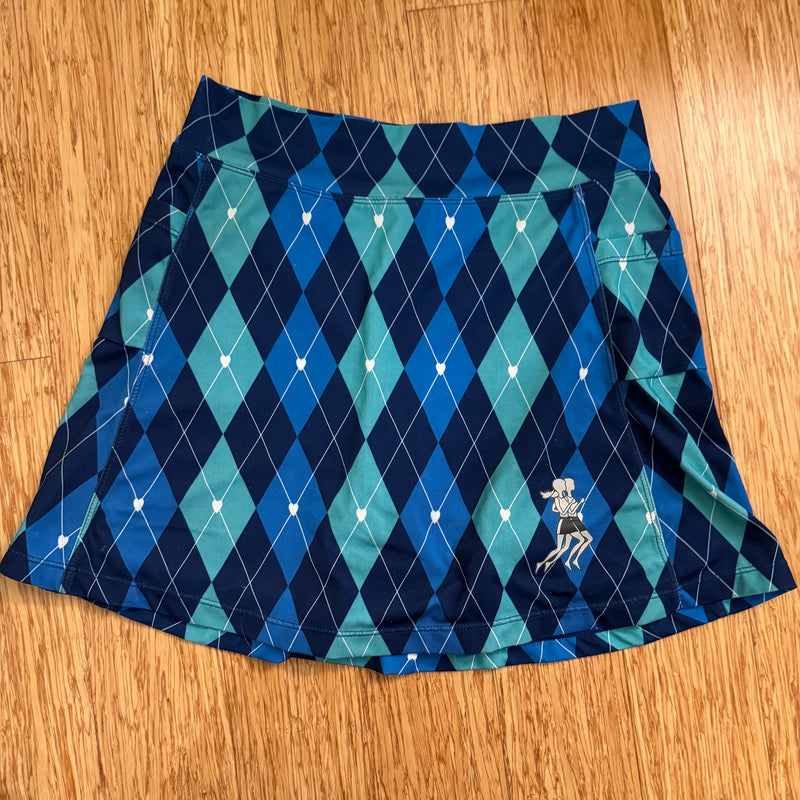 Running Skirts Athletic Skirt: Blue Argyle