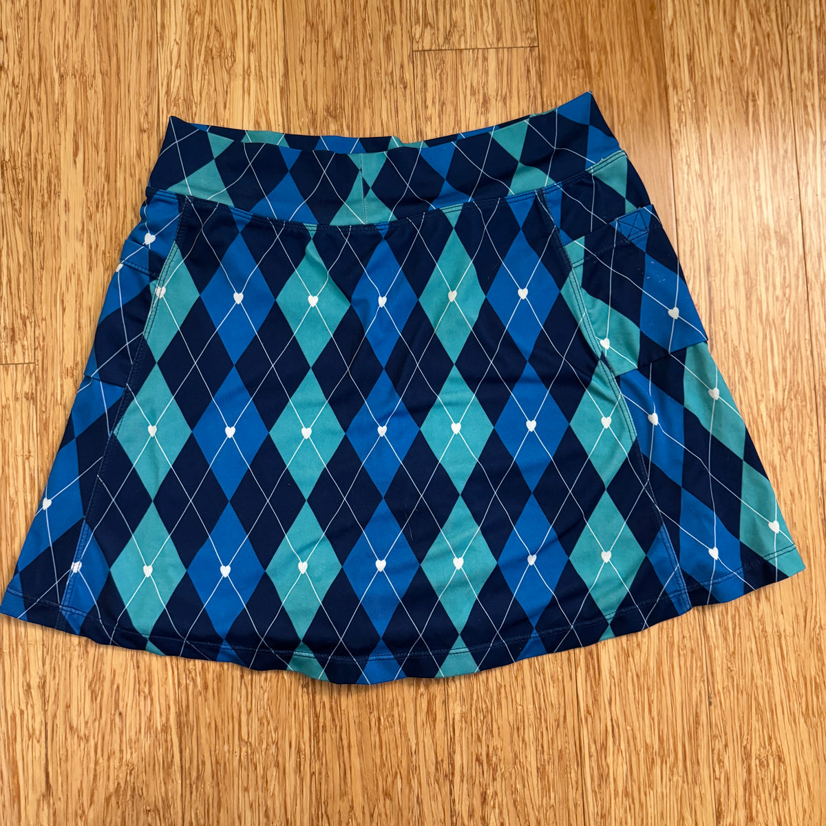 Running Skirts Athletic Skirt: Blue Argyle