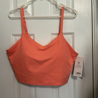 NWT Athleta Elation V-Neck Crop D-DD In Coral 2X