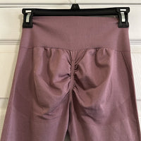 Stretchy Yoga / Workout Leggings with Scrunchy Butt - Mauve Small