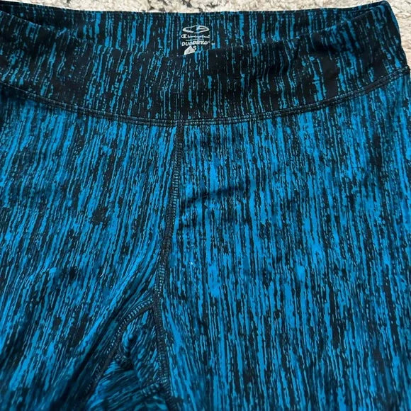 Ladies EUC Champion DuoDry blue and Black Leggings - Small