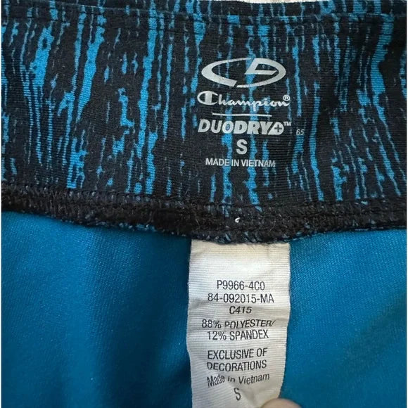 Ladies EUC Champion DuoDry blue and Black Leggings - Small