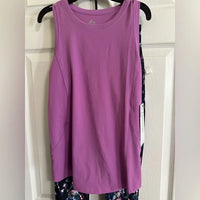 RBX 2pc Tank & Legging (w/pockets) set! Great for fitness. Purple Floral