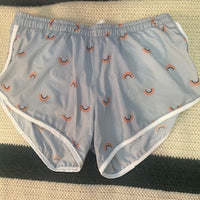 Rabbit Running Shorts - Gray/Rainbow Print - Large